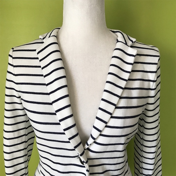 Old Navy Bell Sleeve Striped Blazer Top Sz M - Picture 3 of 8